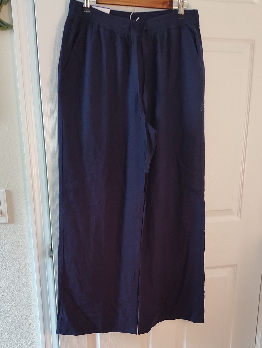 Briggs New York Navy Wide-Leg Sweatpants